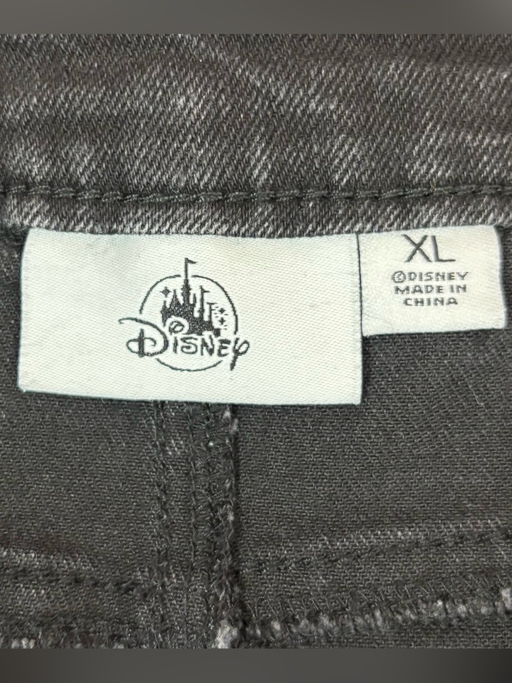 Disney Minnie Mouse Black Denim Button-Front Skirt Girls Size XL - Picture 5 of 6